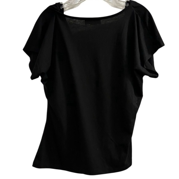 Venus Women's XL Black Cowl Neck Blouse with Sequin Detail - Picture 8 of 9